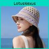 Summer Knitted Bucket Hat With Sun Protection And Breathability For Casual Outdoor Wear