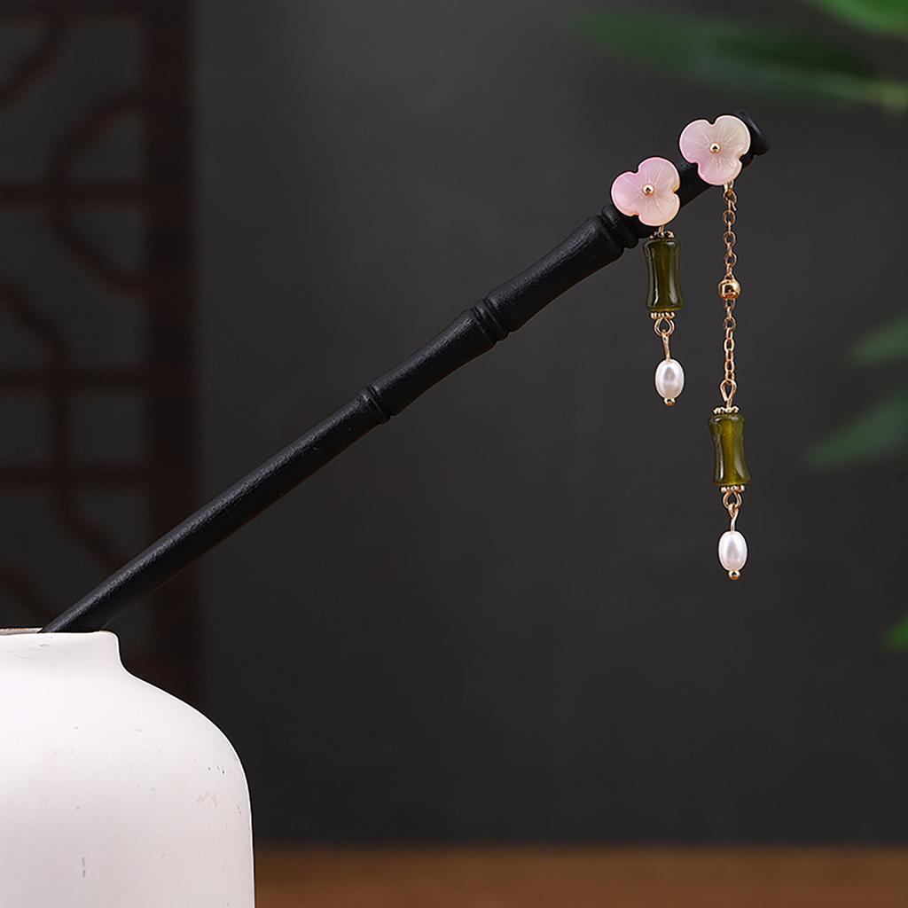 Chinese Style Hair Stick Hairpin Handmade Wood Headpiece Updo Hair Styling Tool for Women Girls Party Head Decor