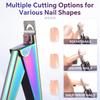 Stainless Steel Colorful Nail Clipper Scissors U-Shaped Manicure Nail Molding Tool Adjustable Angle To Trim Nail Shape False Acr