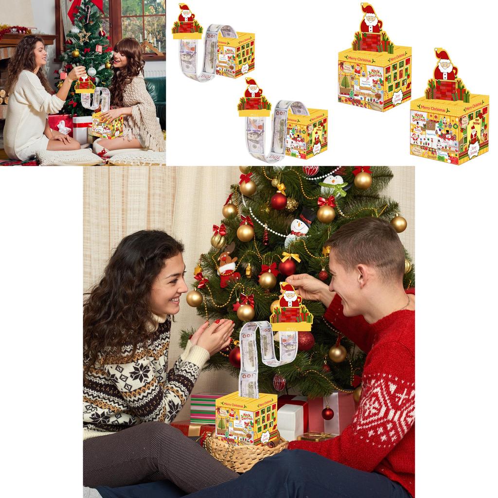 Christmas Party Santa Coin Bank With Paper Construction For Giftgiving And Holiday Decor