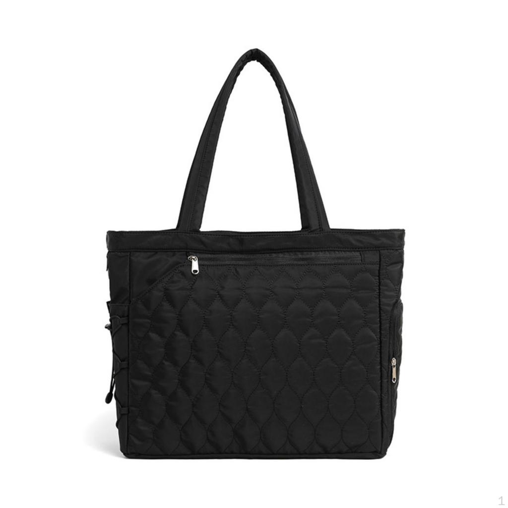 Tote Bag with Racket Sleeve Padded Tennis Carryall for Pickleball Athletes, Gym