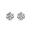 Moissanite Stud Earrings 18k White Gold Plated Sterling Silver D VVS1 Round Lab Diamond Ear Studs For Women Men