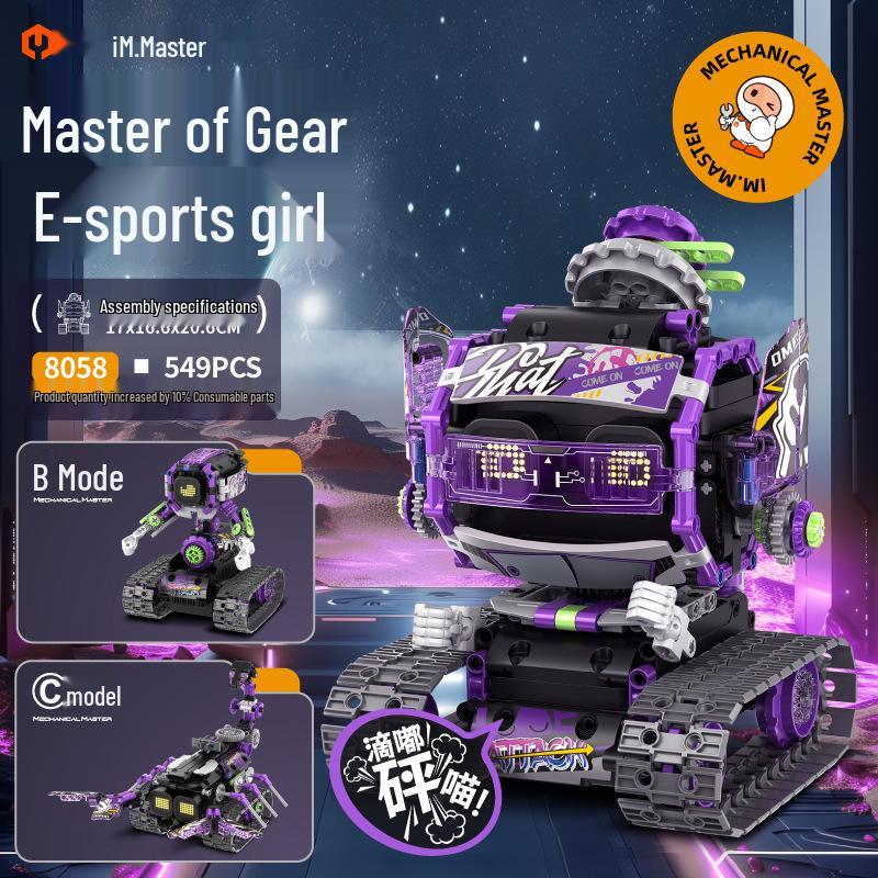 Fünf-in-Eins Programmierbarer Wall-E Roboter: Montagebausteine, Elektrische Wissenschaftliche Bildung, Fernbedienung, Kompatibel mit Lego