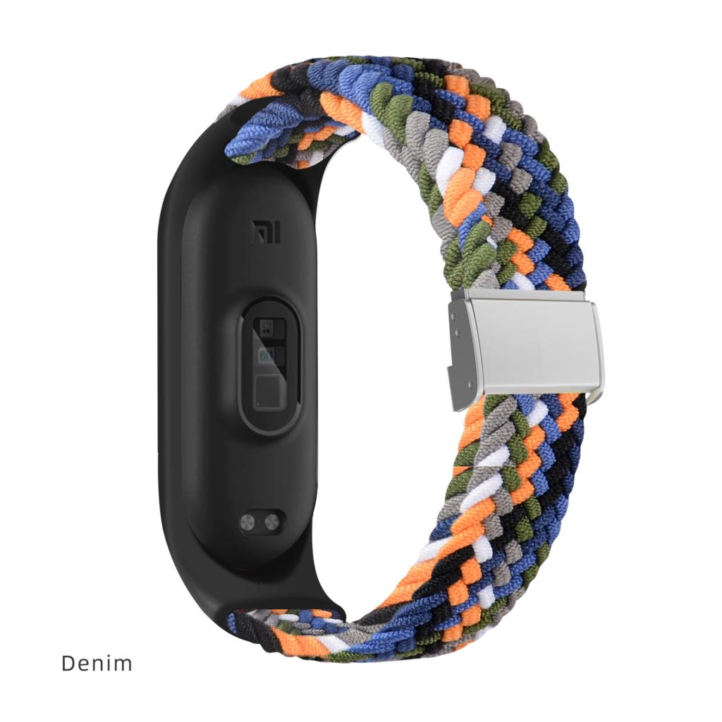 Bracelet for Mi band 10 8 7 6 Strap Elastic adjustable Nylon Braided Miband4 miband 5 correa Wristband for xiaomi Mi band 3 7 9
