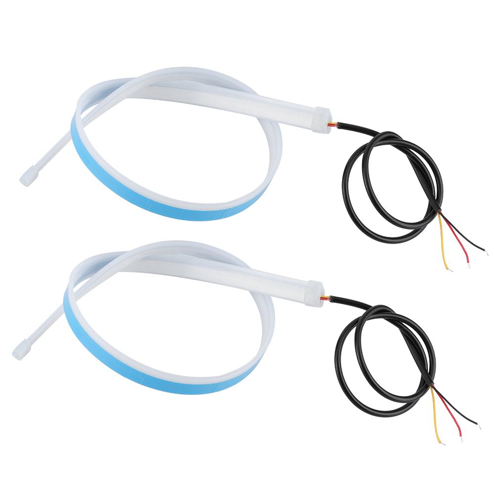 2 יחידות אור יום LED פנס איתות גמיש סדרתי פס 60 ס"מ 23.6 אינץ'