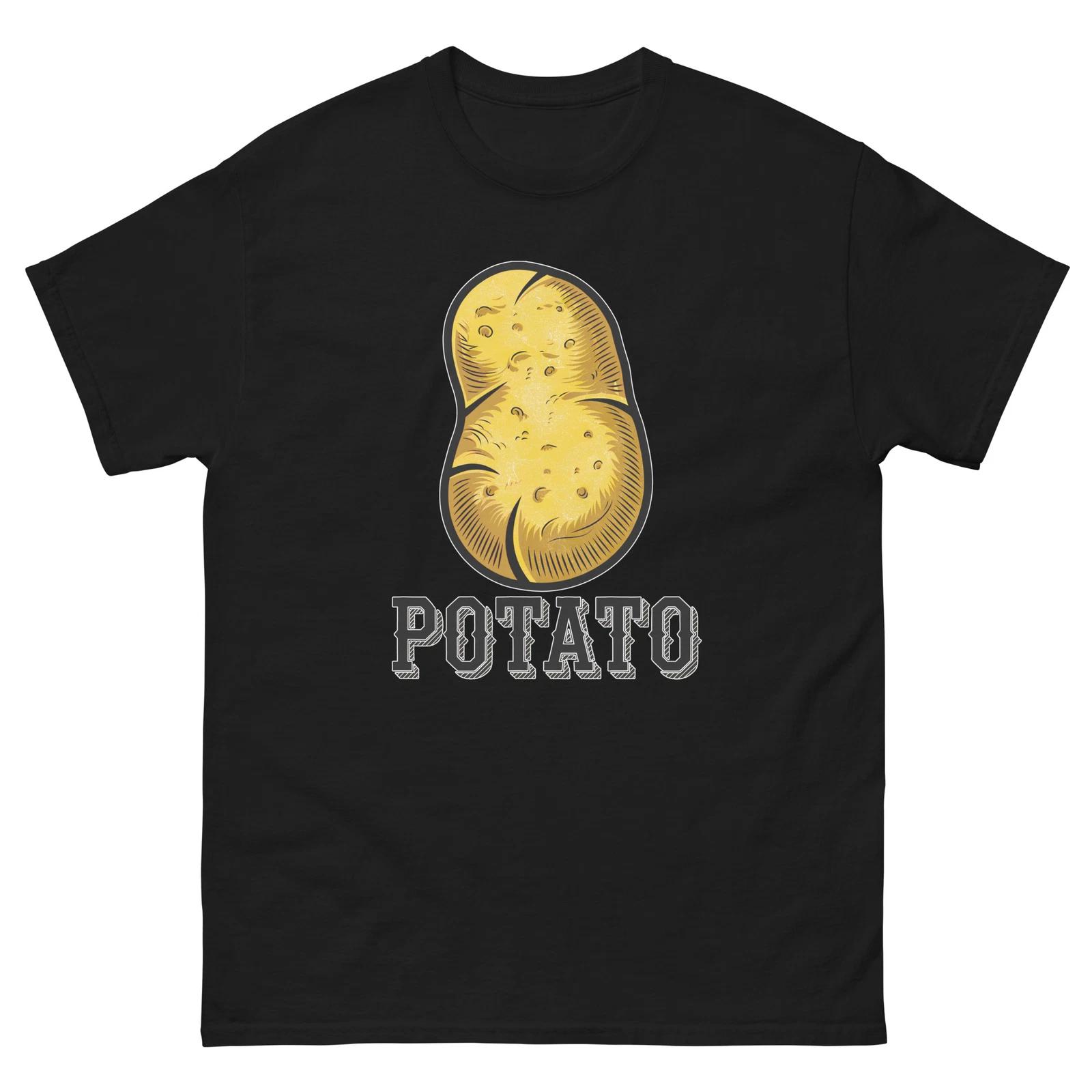 Potato Lover Food Image Cartoon Funny T-Shirt Shirt L