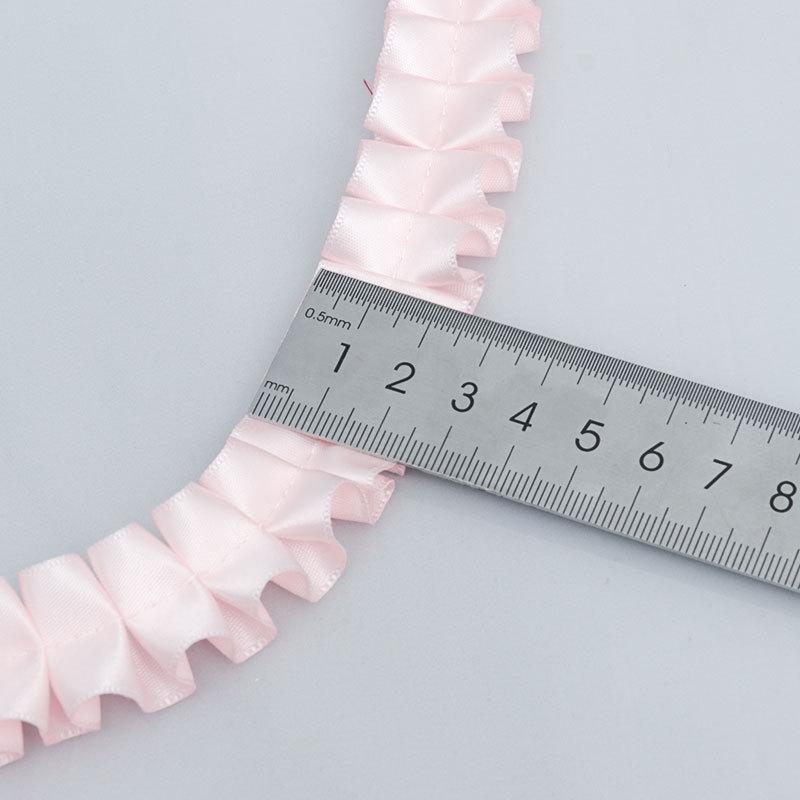 Crafting Materials Elegant Multifunction 2.5cm Single Polyester Ruffled Lace Clothing Skirt Doll DIY Craft Hat Jewelry Accessories Home Decoration