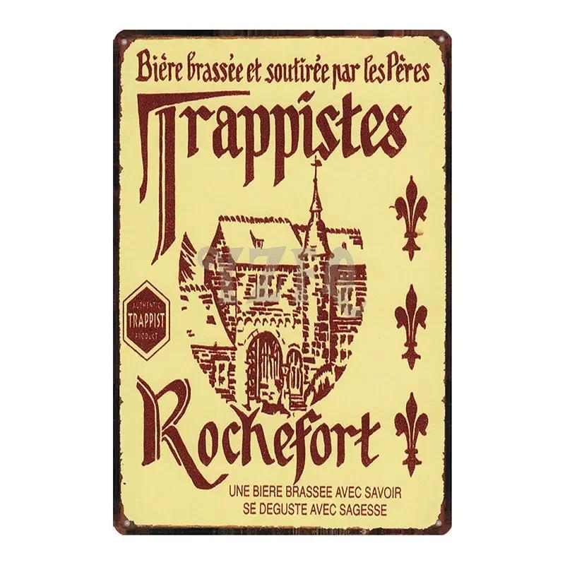 Orval Chimay Westmalle Chouffe Targa in Metallo Vintage per Bar Club Muro Pub Ristorante Decorazione Casa Poster in Ferro DU-3599A