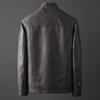 Giacca in Pelle da Uomo Autunnale Uomo Vestibilità Slim Moda Cappotto in Pelle Streetwear Casual PU Capo Esterno Maschile