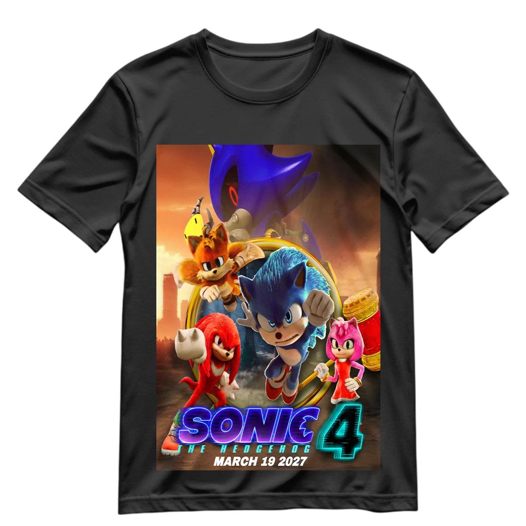 Sonic the Hedgehog 4 T Shirt Sonic the Hedgehog Shirt S-XXXL Sonic Graphic Tee C 4XL