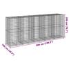 VidaXL Panier gabion avec couvercle 500x100x200 cm fer galvanisé, mur en gabion, mur de soutènement en gabion, clôture en 3295233