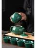 Portable Outdoor Travel Tea Set: Ge Kiln One Pot, Four Cups & Storage Bag - Perfect for Camping or Business Gifts