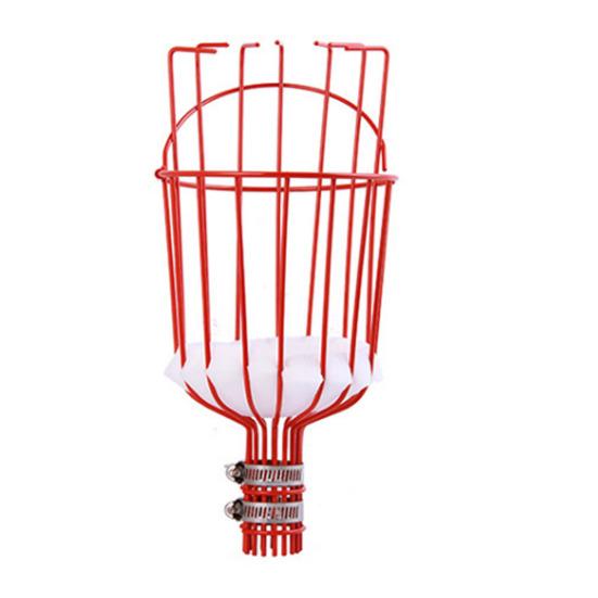 Fruit Picker with Basket Stainless Steel Segmented Long Handle Fruit Harvesting Tool