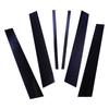 Black Carbon Fibre Texture Style PC Plastic Window Pillar Posts Cover Trim Kit Fit For Infiniti Q50 V37 Nissan Skyline 2014-