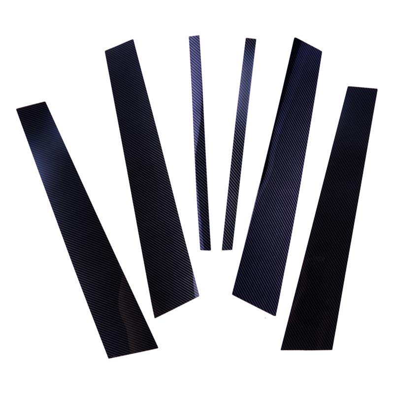 

Black Carbon Fibre Texture Style PC Plastic Window Pillar Posts Cover Trim Kit Fit For Infiniti Q50 V37 Nissan Skyline 2014-