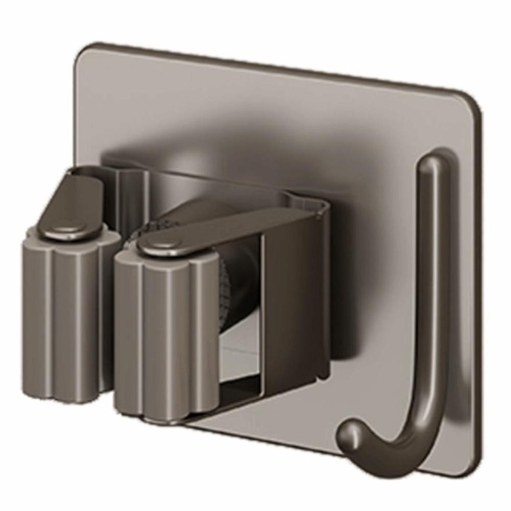 2Pcs Space Saving Wall Mounted Broom Stand Waterproof Mop Clip Rack Mop Storage Clamp  Kitchen