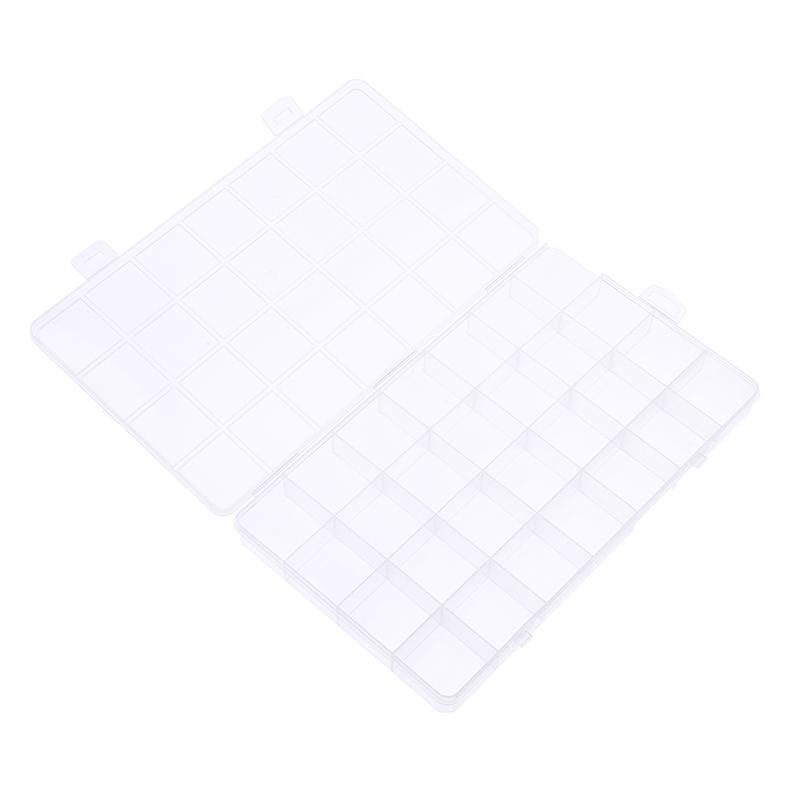 24/15/28 Grids Transparent Plastic Embroidery Floss Storage Box Floss Bobbins Storage Organizer Diy Cross Stitch Sewing Tools