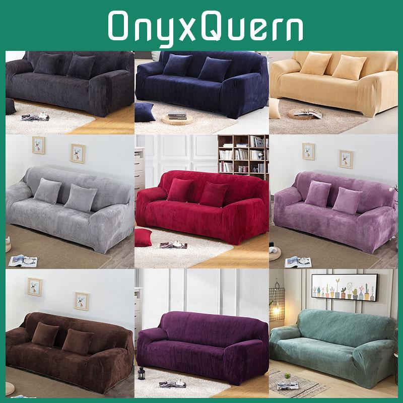 Cozy Soft Easy Fit Sofa Slipcover Thick Plush Velvet Protector For 1-4 Seat Sofas