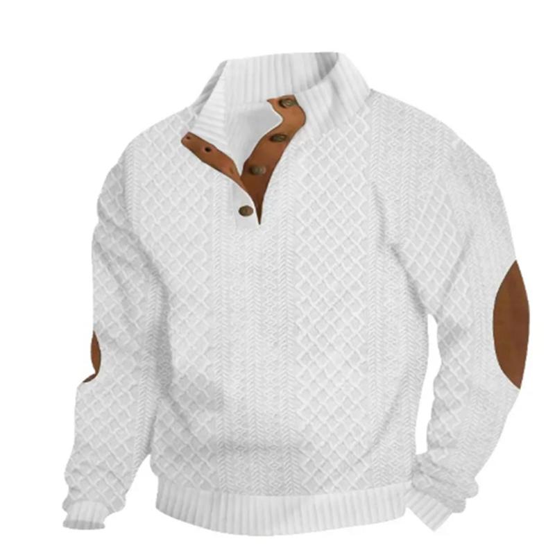 Мужской теплый свитер с воротником-стойкой свободный однотонный дышащий тактический мужской топ новая флисовая теплая куртка XXXL белый 2284₽