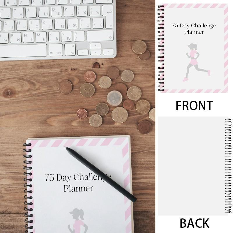75-Day Fitness Challenge Planner Ultimate Fitness & Weight Loss Tracker Spiral-Bound Workout Log For Health & Wellness