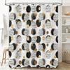 Boho Shower Curtain Set Modern Abstract Geometric Art Bathroom Decor Waterproof Fabric Liner Vintage Farmhouse Style