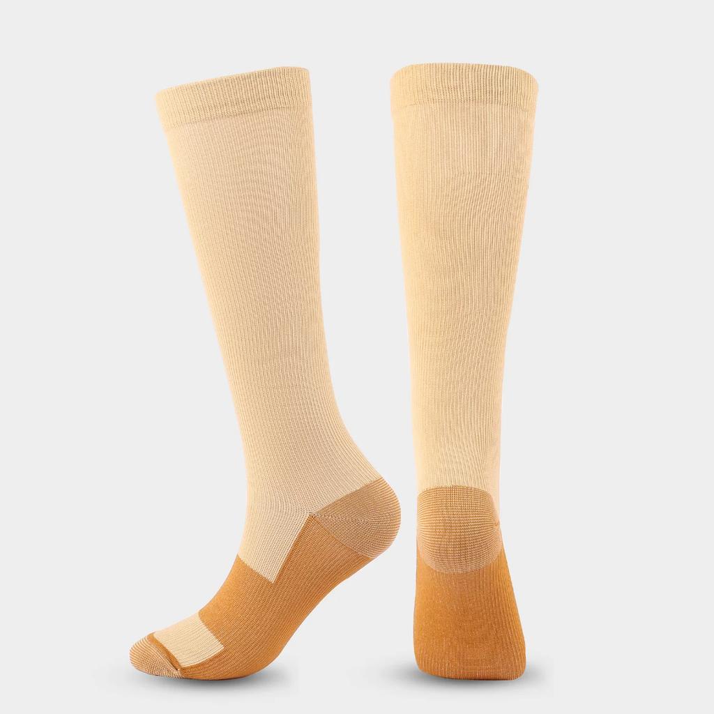 Compressocks High-Elastic Copper Fiber Socks Long Compression Socks Nylon Outdoor Sports Socks Calf Length