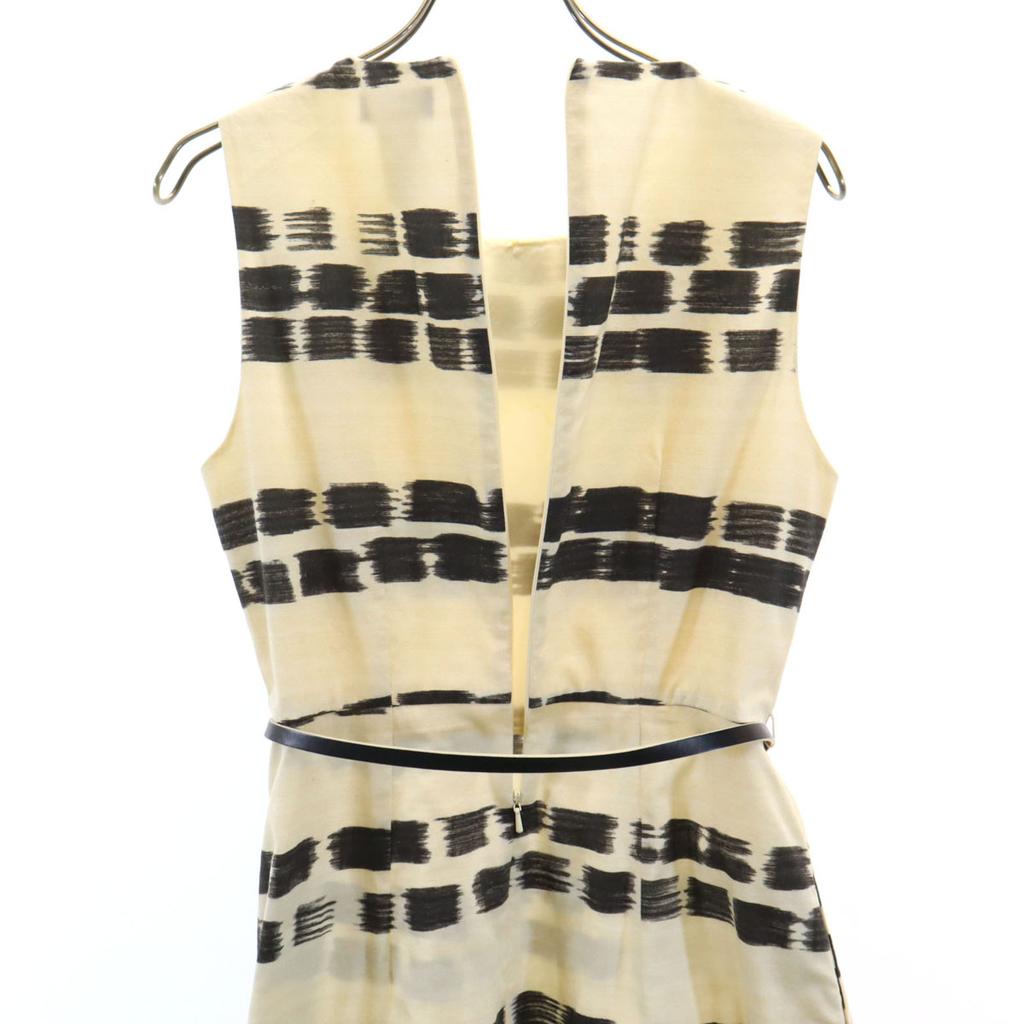 Max Mara Overall Handle No Sleeve One Piece 40 Beige Women Used