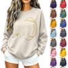 Unisex Fashion Print Long Sleeve Crewneck Sweatshirt for Casual Everyday Wear