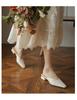 Flat-bottomed Bag Head, Half Slippers, Women's Summer Wear Thick Heels, Soft Leather One-word Drag, Women's Pointed Mueller Shoes, Square Head,