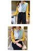 Women's Color Block Long Sleeve Shirt - Casual Loose Fit for Autumn and Spring