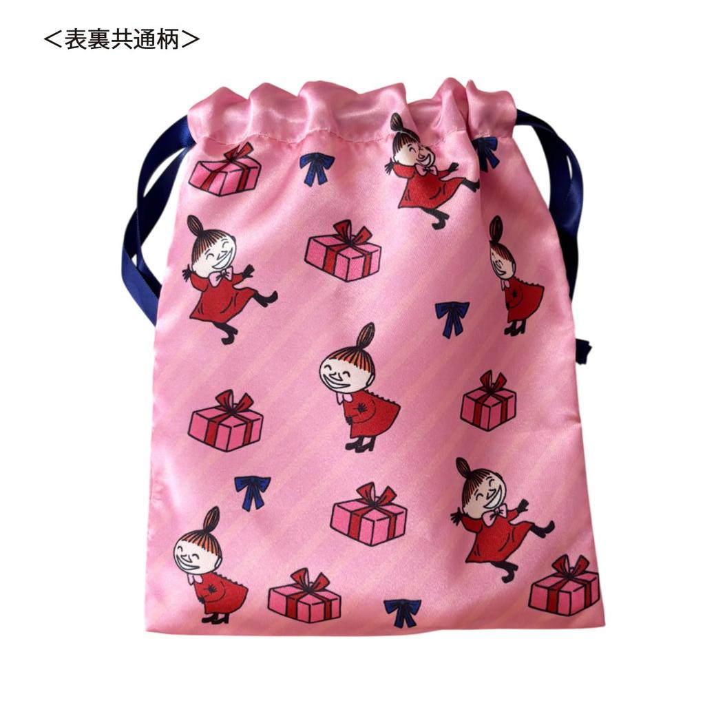 Small Planet Moomin Ribbon Drawstring Bag Little My Gift