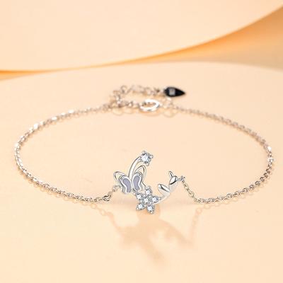 Love of Butterfly S925 Sterling Silver Bracelet Exquisite Fashion All-Match Bracelet Butterfly XINGX Bracelet