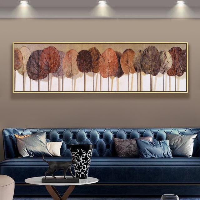 

Большой размер абстрактное дерево картина маслом на холсте лесные солнечные постеры и принты для гостиной прикроватная живопись домашний декор 50cm×100cm NoFrame