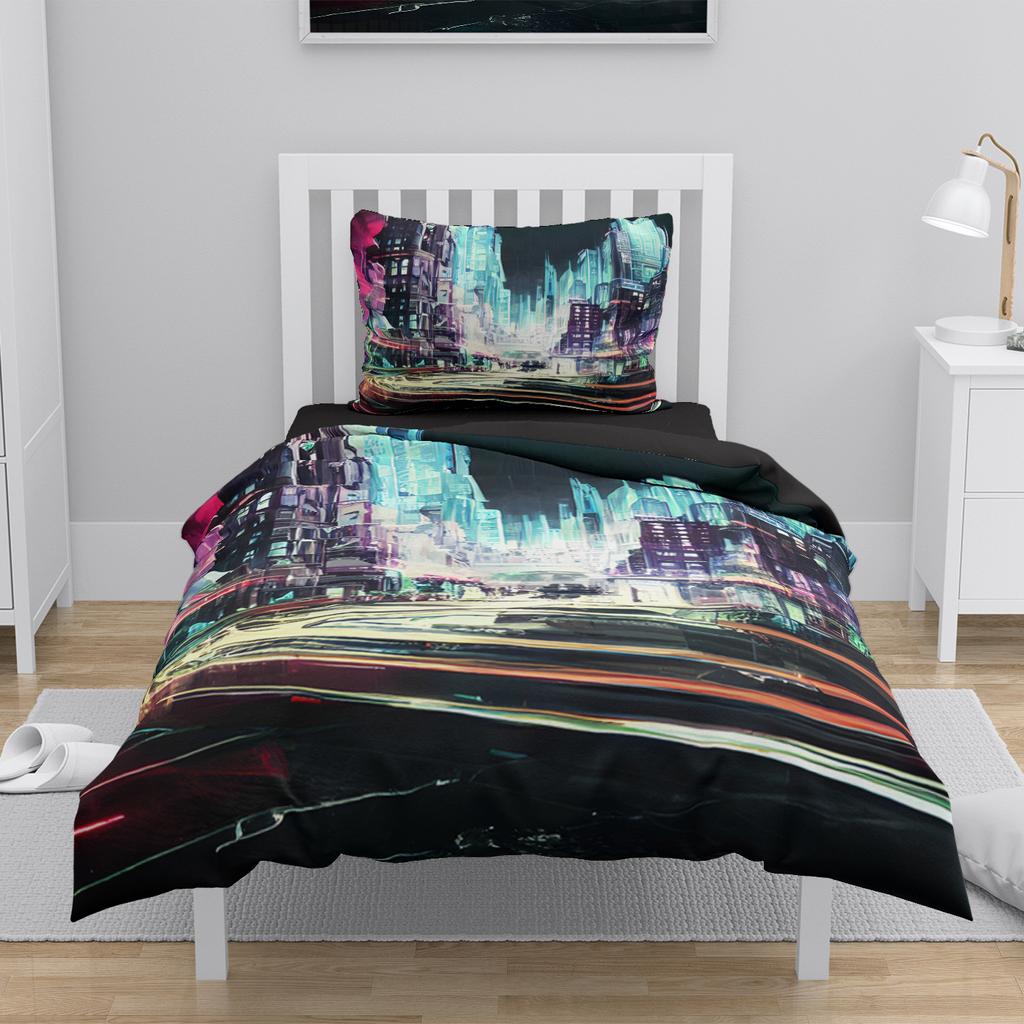 City View Bedding Set Digital Print Duvet Cover Kit Ultra-fine Fiber Pillowcase New Wholesale Bedspread