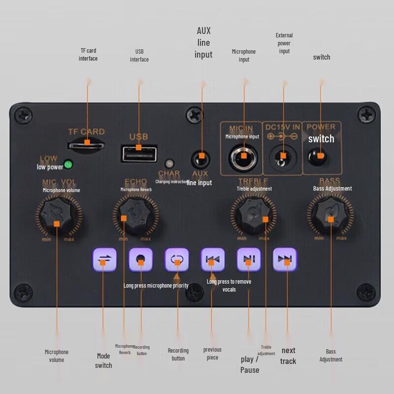 Songchuan SS7 Portable Karaoke Bluetooth Speaker CN plug (adapter included)