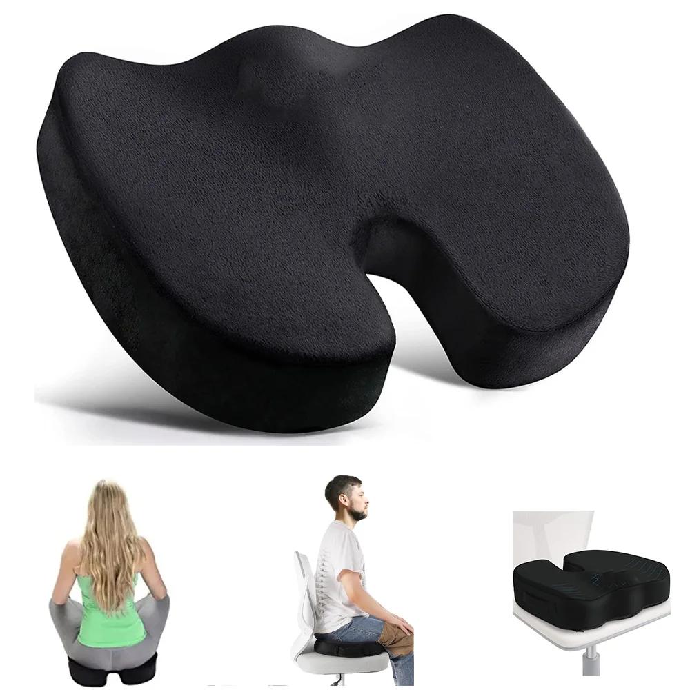 Seat Cushion Memory Foam Office Chair Cushions Travel Seat Cushion Car Office Hip Support Memory Foam Chair Pad for Back