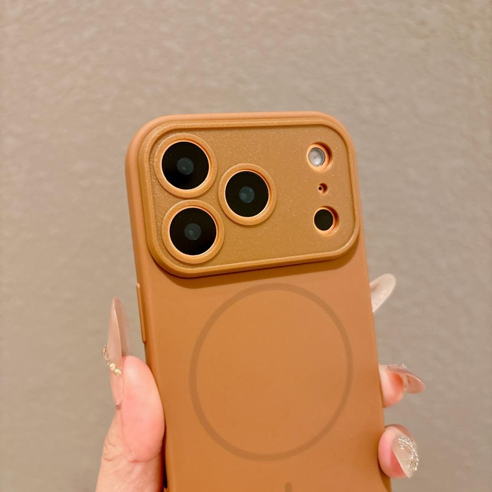 Matte For Magsafe Magnetic Phone Case For iPhone 17 16 15 14 13 Pro Max Full Soft Bumper Wireless Charge Skin Feel Cover