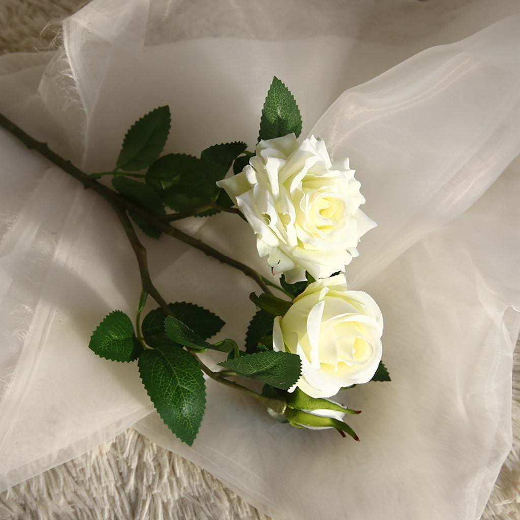 Multicolor Artificial Fake Plastic Rose Plant Flowers Home Garden Wedding Decor
