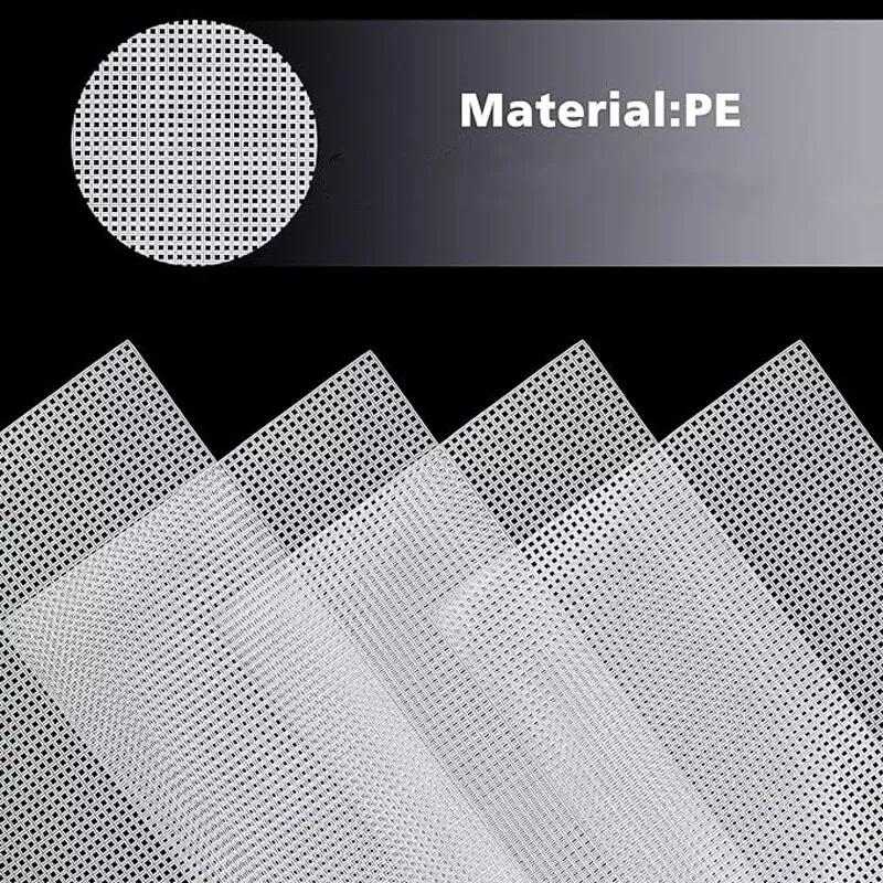 

4 шт. Пластиковая канва для шитья Белые сетчатые листы для вышивки, тканых поделок своими руками 30*20 см 4pcs белый