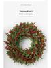 Rattan Christmas Wreath & Tree Set: 50/60/80CM Door Hanging & 2.7M Garland, Perfect for Holiday Window Décor