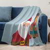 TU Santa Claus Throw Blanket Cozy Christmas Gift Reindeer Festive Holiday Decor Soft Warm Flannel Blanket Bedding Living Room