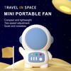 Mini Portable Fan Without Vane Cartoon Astronaut Shape Handheld Fan Cute Spaceman Personal Desk Fan Summer Rechargeable 2 Speed Cooling Fan for Travel