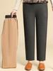 Velvet Straight-Leg Pants for Women - Winter and Spring Fashion for Elderly & Middle-Aged