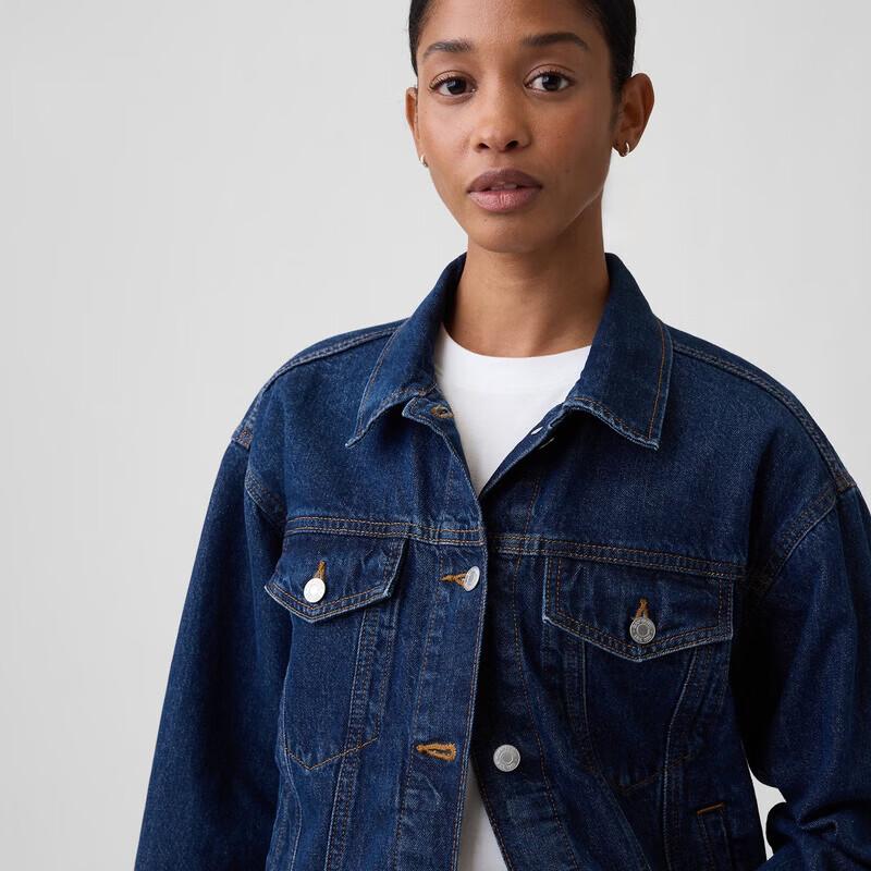 Gap Women's Washed Denim Lapel Jacket