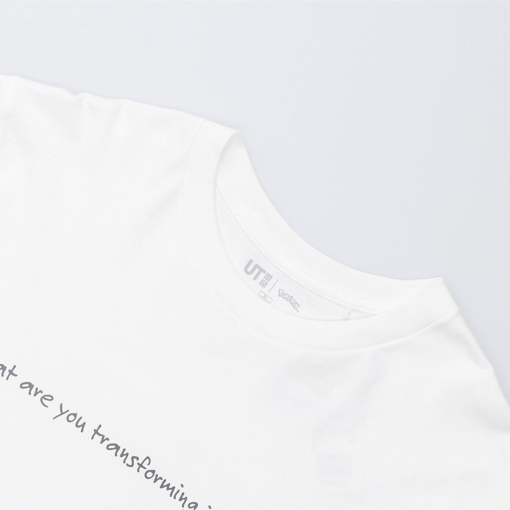 Uniqlo × Pokemon Collaboration Ss24 Casual Pattern Letter Print Crew Neck Short Sleeve T-Shirt Men T-Shirts White 475843-00