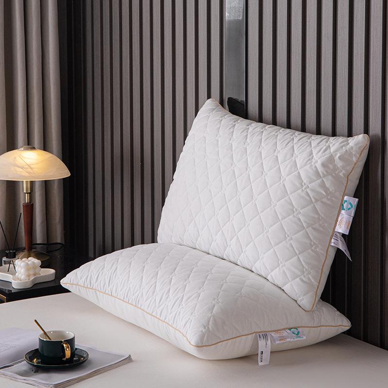 Pure Color Pillow - White Medium-Low Support Pillow for Dorms & Couples