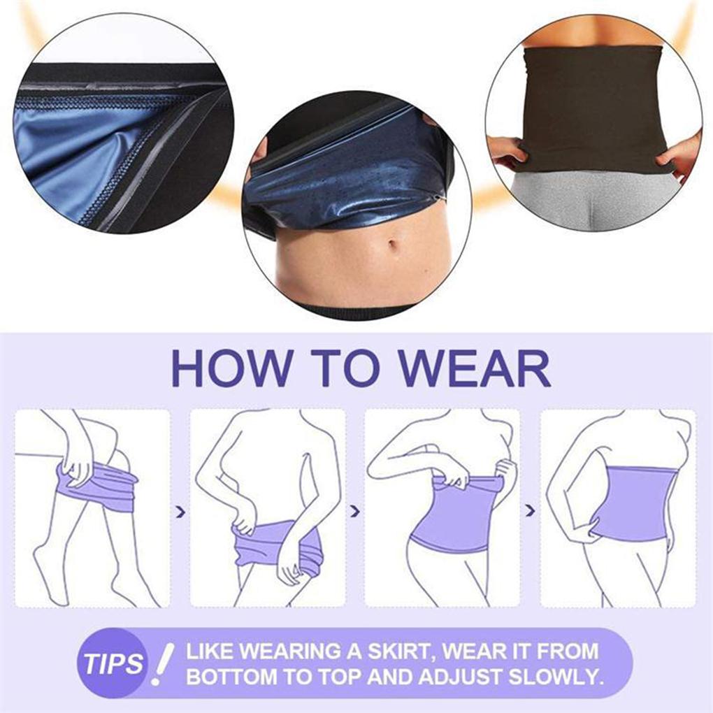 Sauna Slimming Waist Belt Women Men Elastic Sweat Control Body Shaping Strap Adult Bodybuilding Trainer Workout Training Clothes