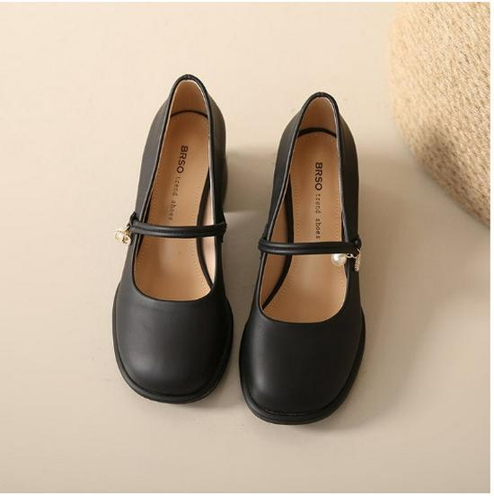 2025 Summer Fashion: Women's Retro Chunky Heel Mary Jane Shoes with Sweet Square Toe and Buckle Strap