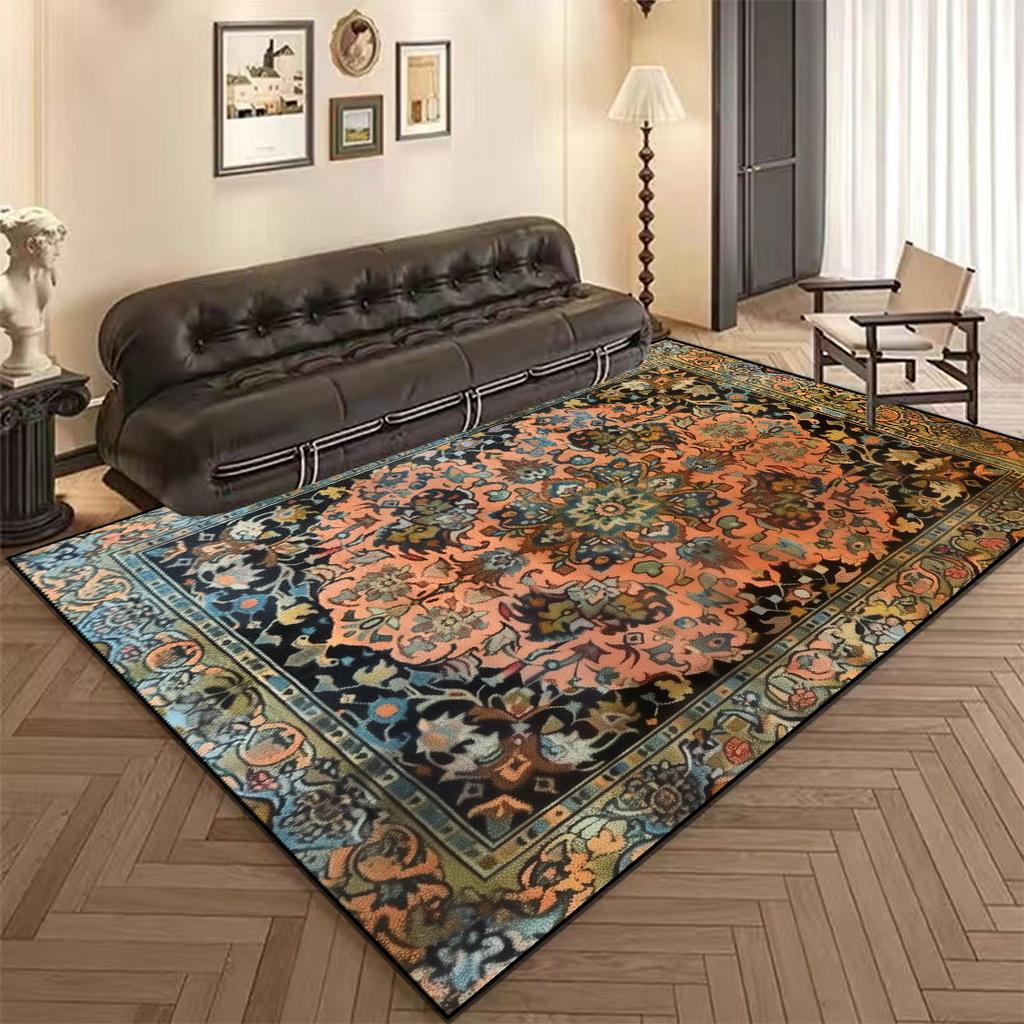 Large Area Persia Carpet Living Room Retro Decoration Sofa Table Area Rugs for Bedroom Lounge Non-slip Floor Mat Washable Tapete
