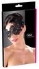 Cottelli ACCESSOIRES - Black Embroidered Eye Mask with Lace Ribbon